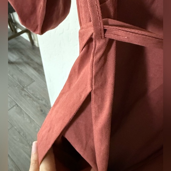 Very J|Burnt orange rust button down midi dress,collar blazer style•••LARGE,Fall - Picture 6 of 11